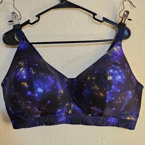 Galaxy Print Torrid Wire Free Bra Size 42DDD